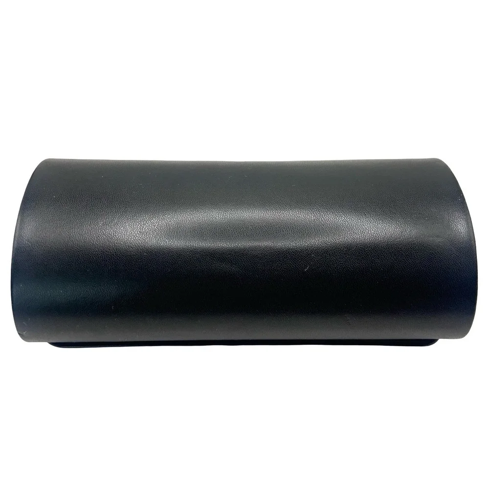 Giorgio Armani Black Faux Leather Semi Rigid Sunglass Eyeglass Case Logo